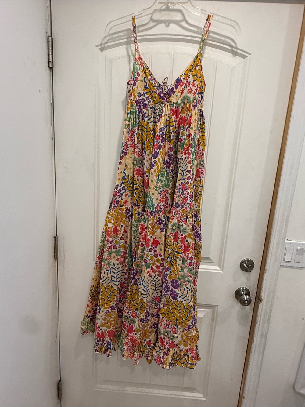 Akualani Womens Floral Tiered Sundress - Multicolor - medium - Picture 6 of 6